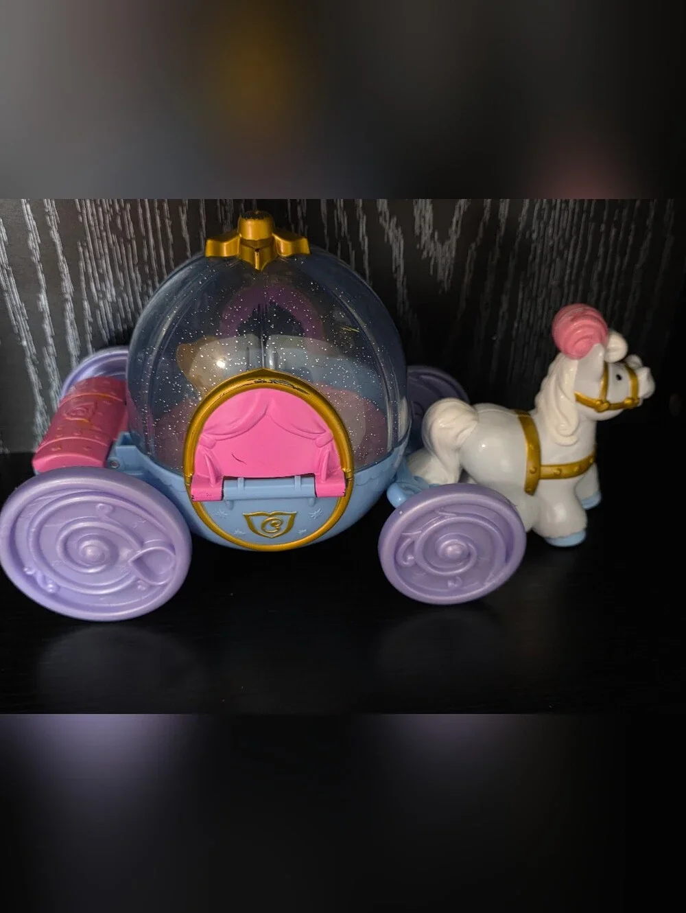 Fisher Price Little People Pink & Purple Princess Carriage Playset